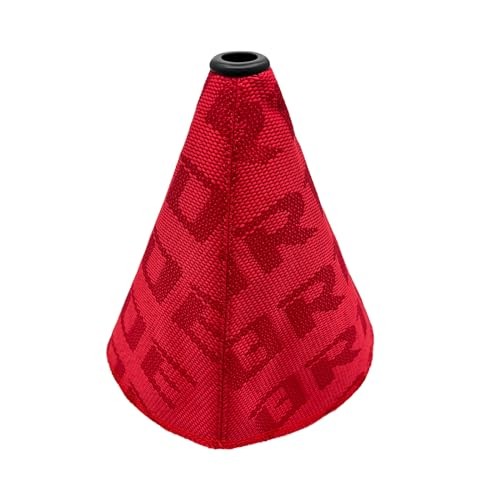 Car Shift Knob Dust Cover, Shift Boot Cover, Hyper Fabric Manual/Automatic Red