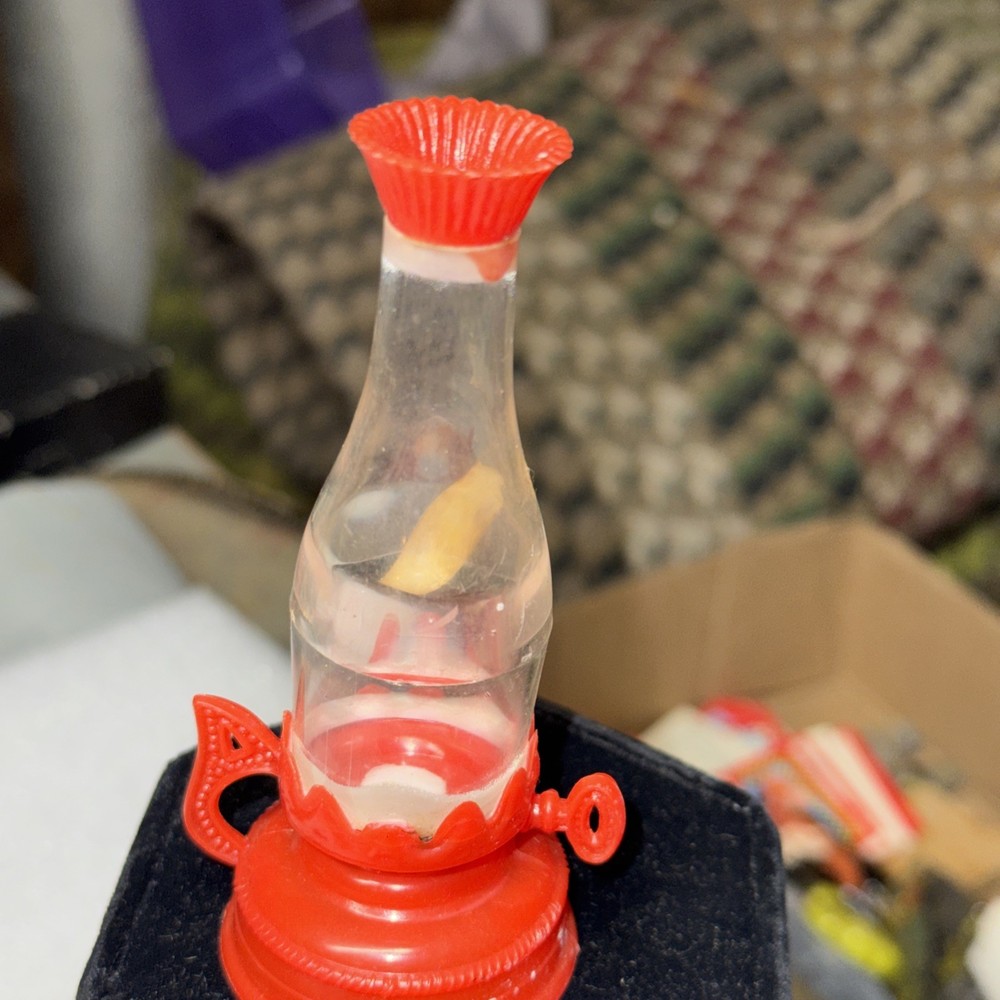 Vintage Plastic Oil Lamp Candy Container