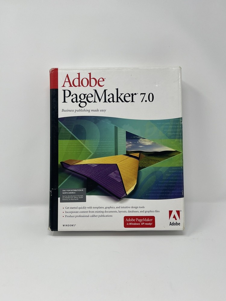 Adobe PageMaker 7.0 Plus for Macintosh Full Retail Version In Box