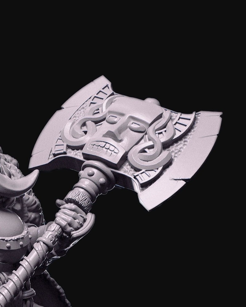 D&D Ghes Stonefist Barbarian Mini 32mm Scale