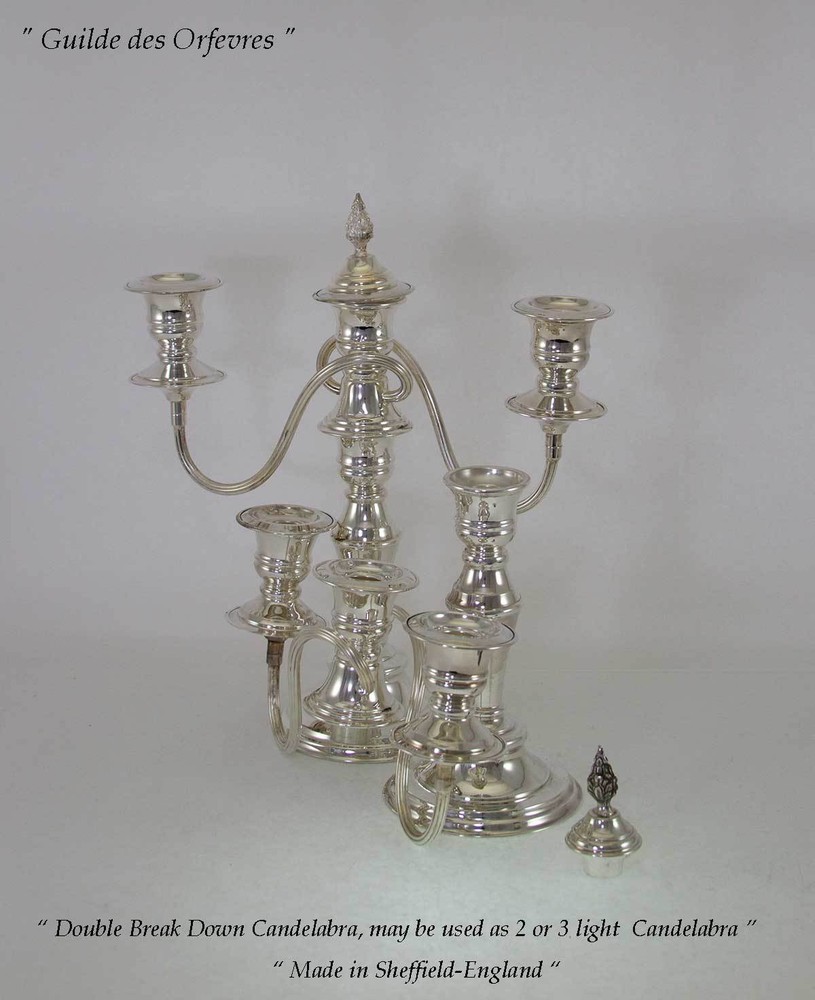 Candelabra, 3 Light, Beaded or Plain