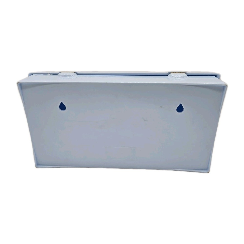 Vintage Tissue Box Holder Light Blue With Butterflies Wall Mount