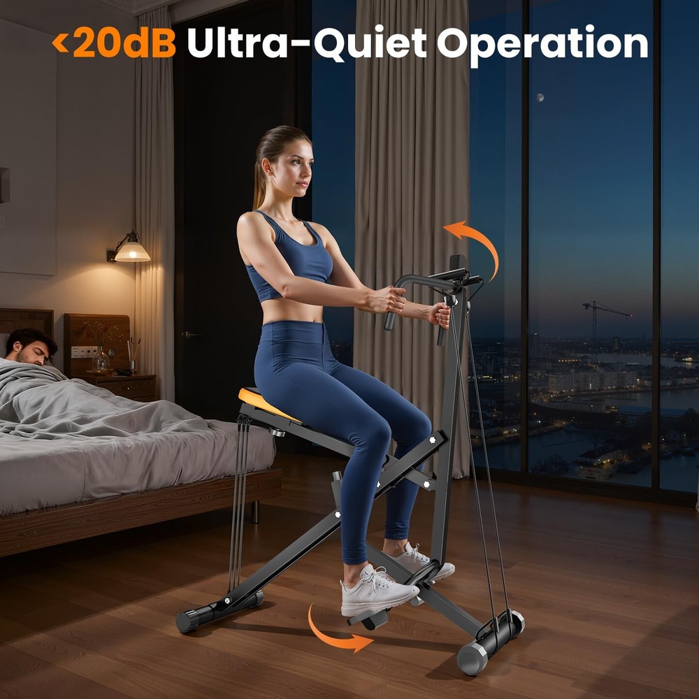 Squat Machine for Home Workout, Foldable Squat Assist & Row Trainer with LCD ...
