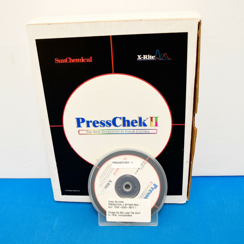 X-Rite SunChemical PressChek II 5.1.2 Software next Generation in color Control