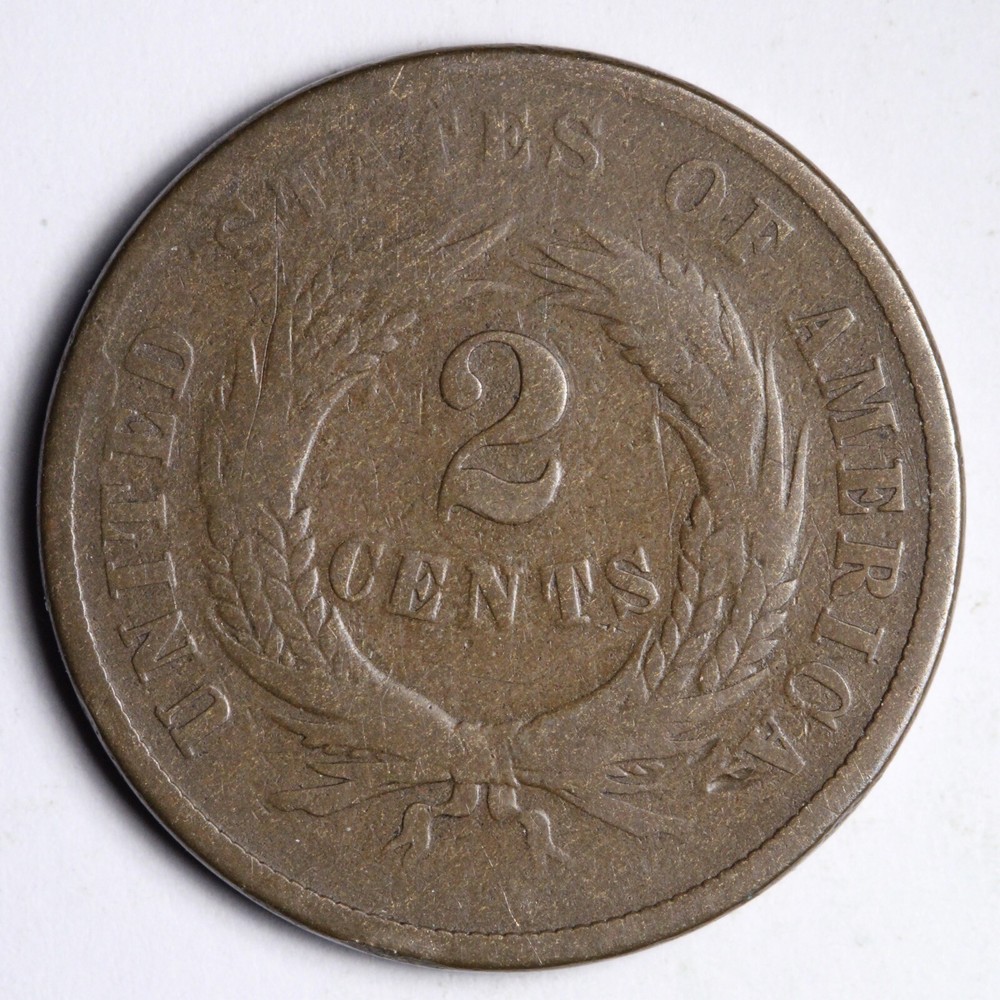 1868 Two Cent Piece CHOICE FINE E222 TSND