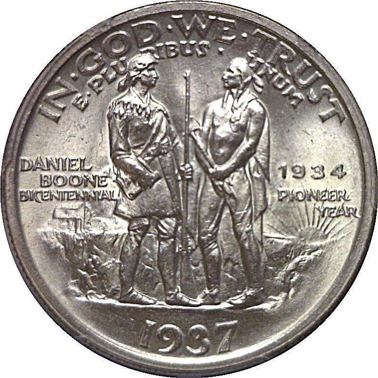 1937 Boone Commemorative Half Dollar PCGS MS-65