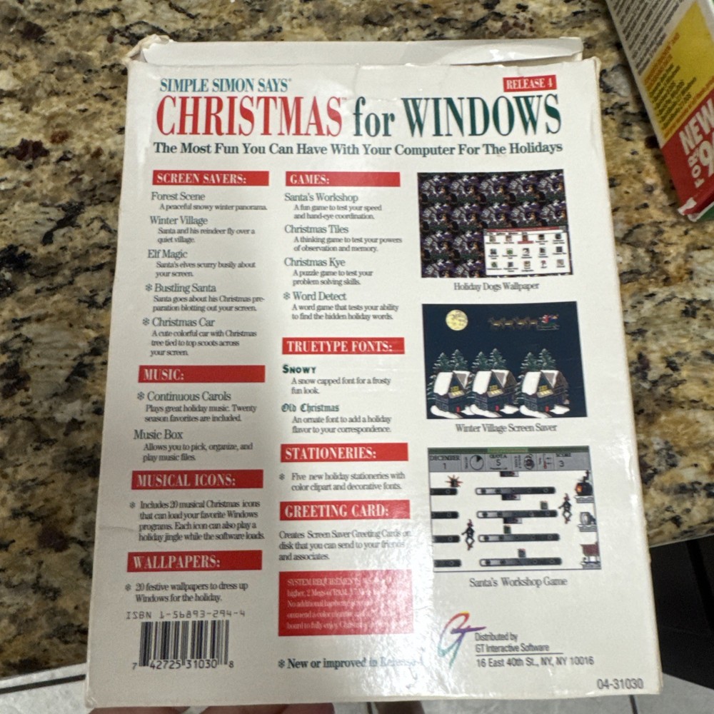 Big Box Software Simple Simon Says Christmas For Windows