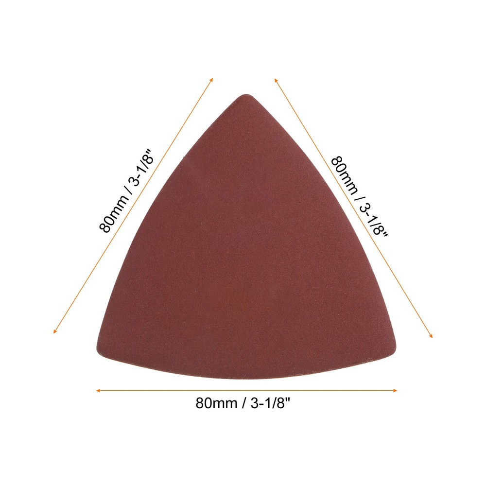 60Pcs Triangular Hook & Loop Sandpapers 320-1200 Grit Aluminum Oxide