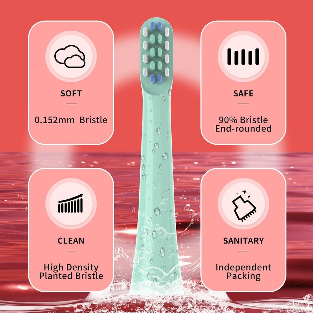 Replacement Toothbrush Heads-Compatible with Colgate Hum Connected Smart Batt.