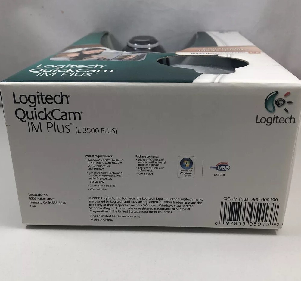 LOGITECH Quick Cam IM PLUS WEBCAM with headset