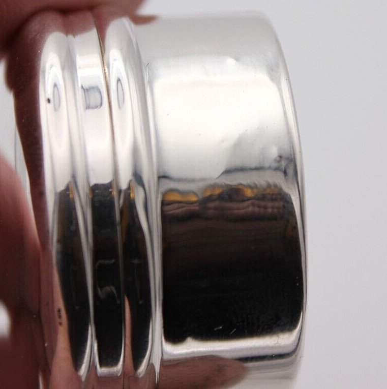 Sterling Silver pill / patch box 37 mm dia. Birmingham 1904