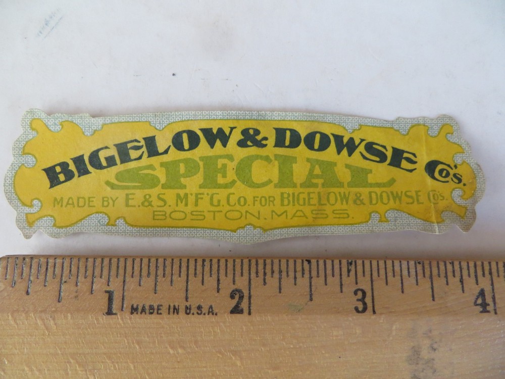 Bigelow & Dowse Co's Label