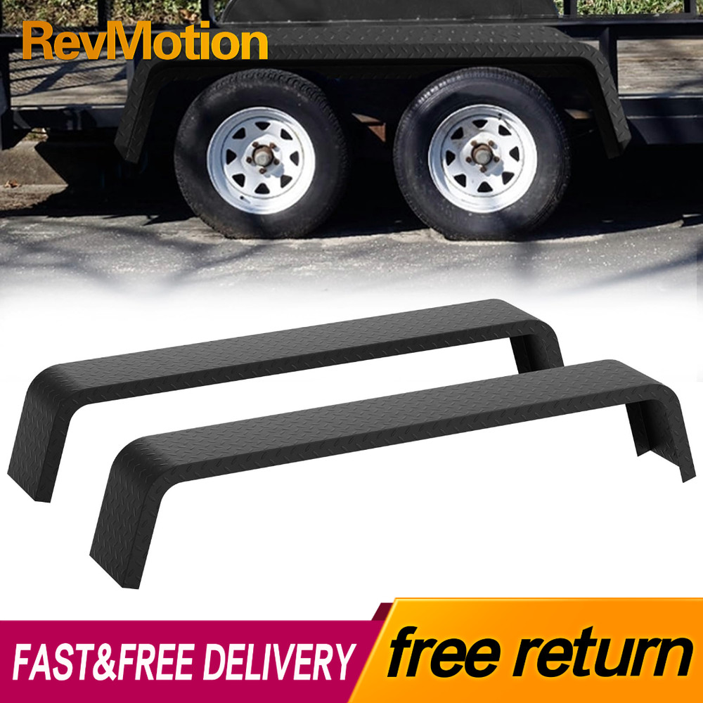 2 Pack Heavy Duty Tandem Axle Trailer Fenders For 13"-15" Tires Utility Trailer