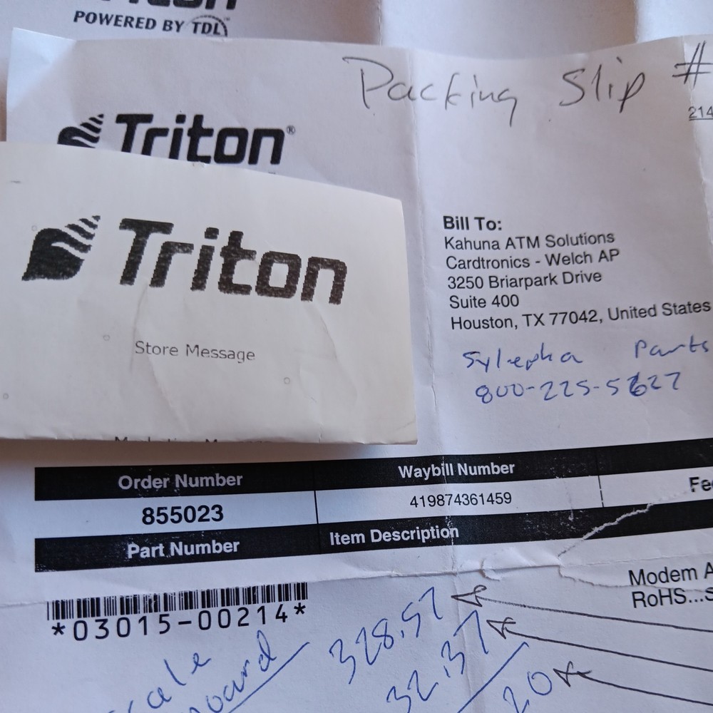 Modem Assembly For Triton ATM