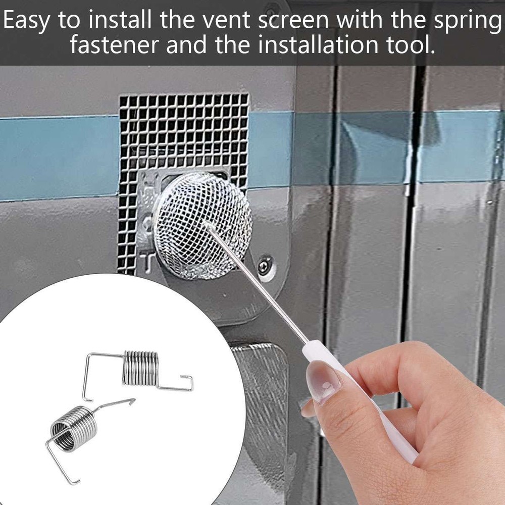 2 Pack For RV Furnace Vent Cover 2.8 Inch Camper Heater Flying Insect Bug Screen