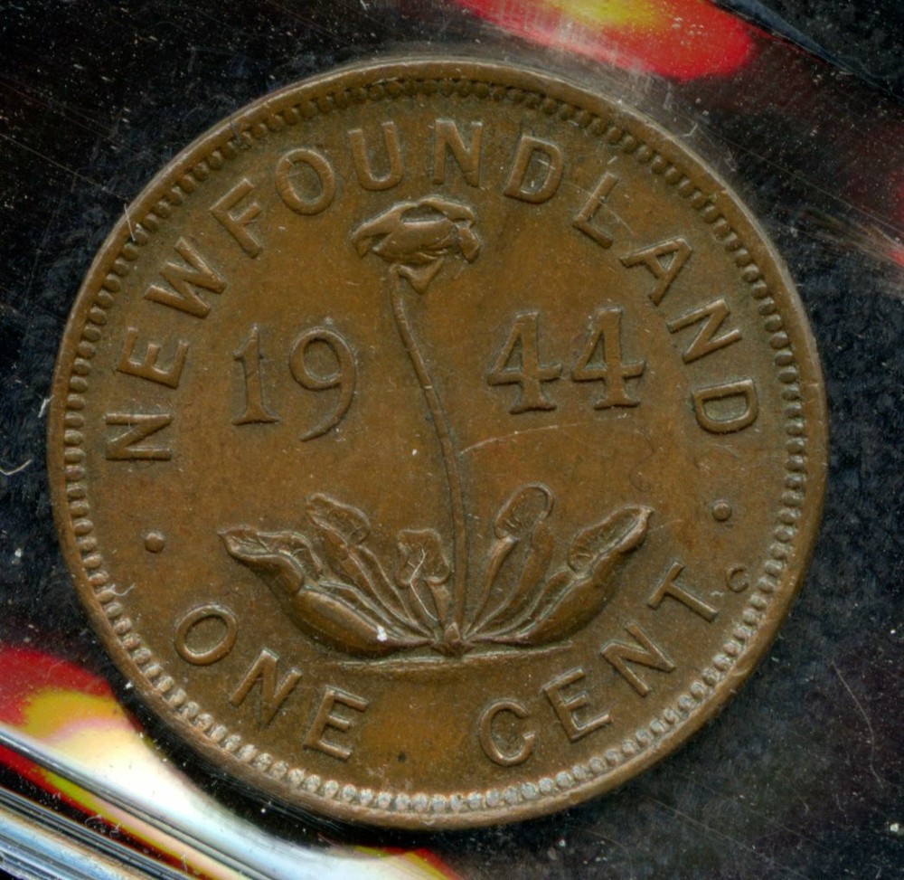 1944c Newfoundland One Cent -  ICCS AU-55   SC3