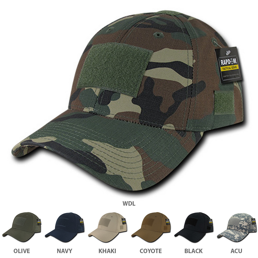 Tactical Operator Ripstop Cotton Baseball Cap with Loop Patch - Free Shipping
