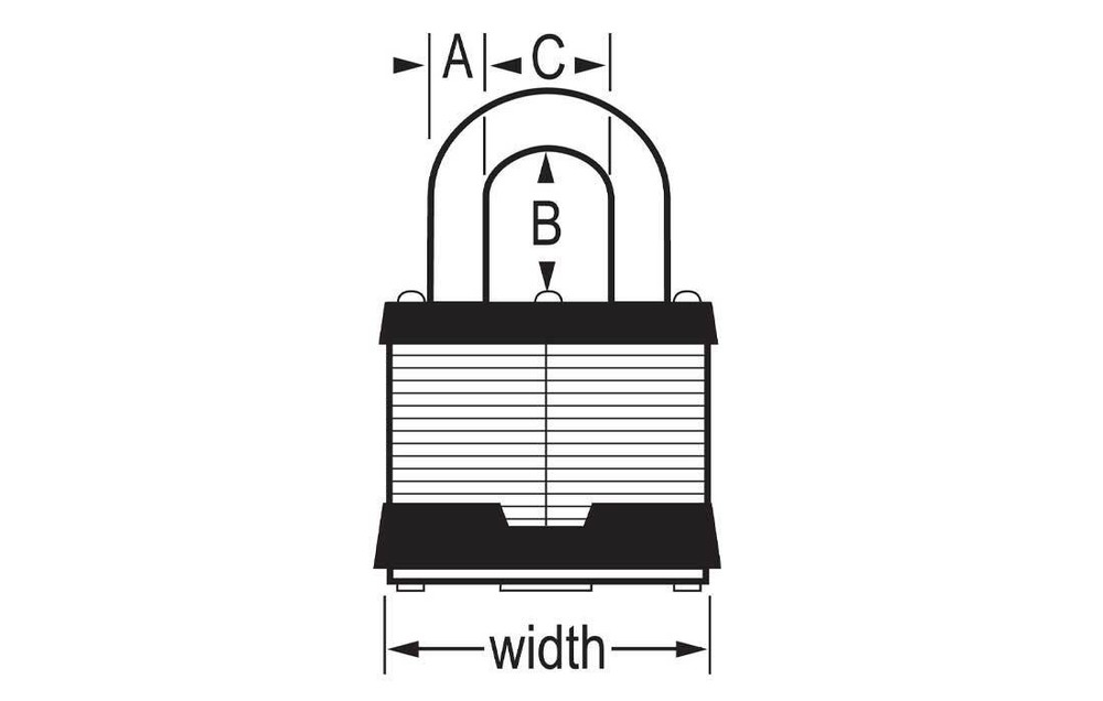 Master Lock 5-KA-A1348 Laminated Steel Padlock