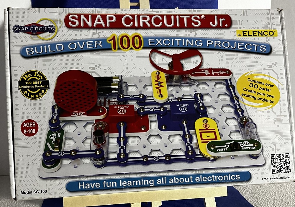 Elenco Snap Circuits Jr SC-100 Electronics Kit Science 8+ STEM 100% Complete EUC