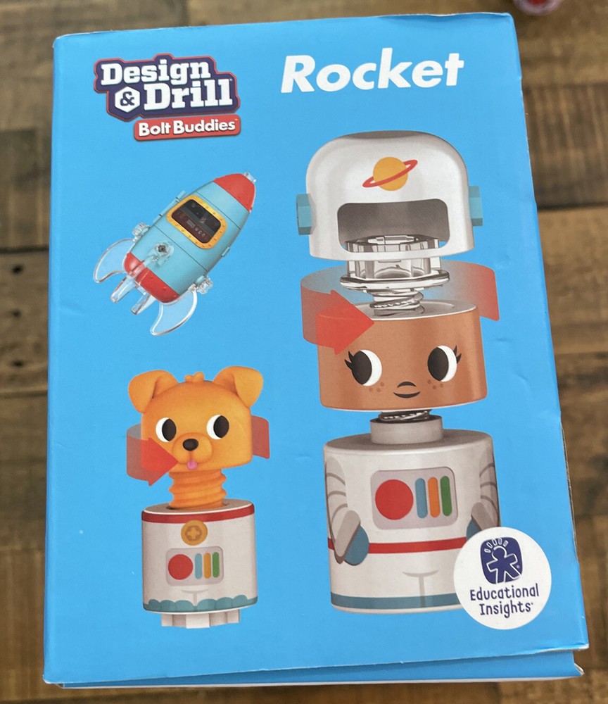 EDUCATIONAL INSIGHTS: DESIGN & DRILL: BOLT BUDDIES ROCKET Rare