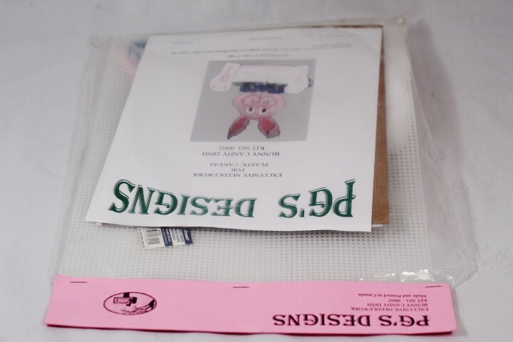 PG'S Designs Easter Bunny Candy Dish Plastic Canvas Needlework Kit 0002