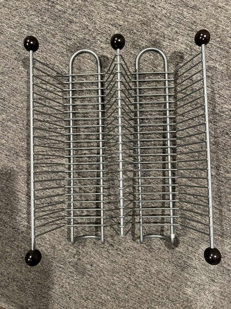 CD Storage Tower Rack - 40 Disc Holder Metal Wire Organizer