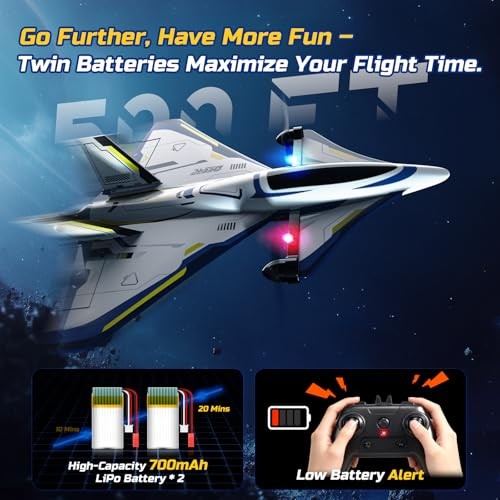 4CH Brushless RC Plane,Sci-Fi Remote Control Jet Hobby Z65 Brushless RC Plane