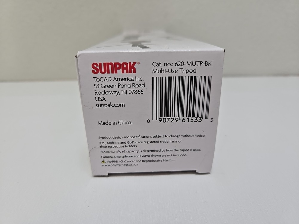 Sunpak - Multi-Use 29.5-Inches Tripod W/ Built-in Bluetooth Remote IOS & Android