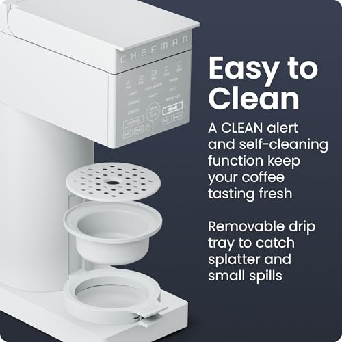 Caffeinator Single Serve Coffee Maker, Brew Kcups & Grounds, Drip Concrete