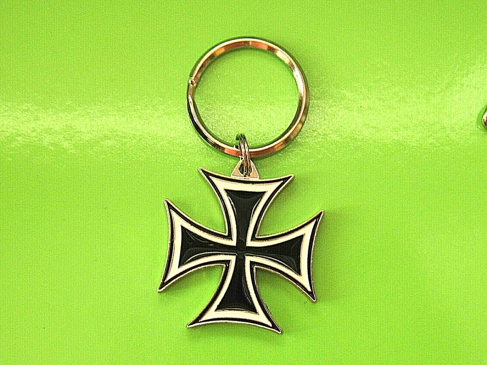 MALTESE CROSS biker - key chain , keychain GIFT BOXED
