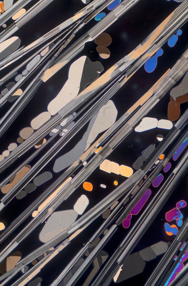 Microscope slide for polarization, Thiourea and Potassium Thiocyanate