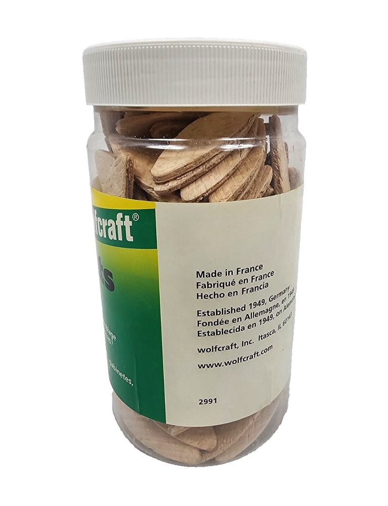 Wolfcraft Hardwood No.10 Biscuits Ivory 125 pc.