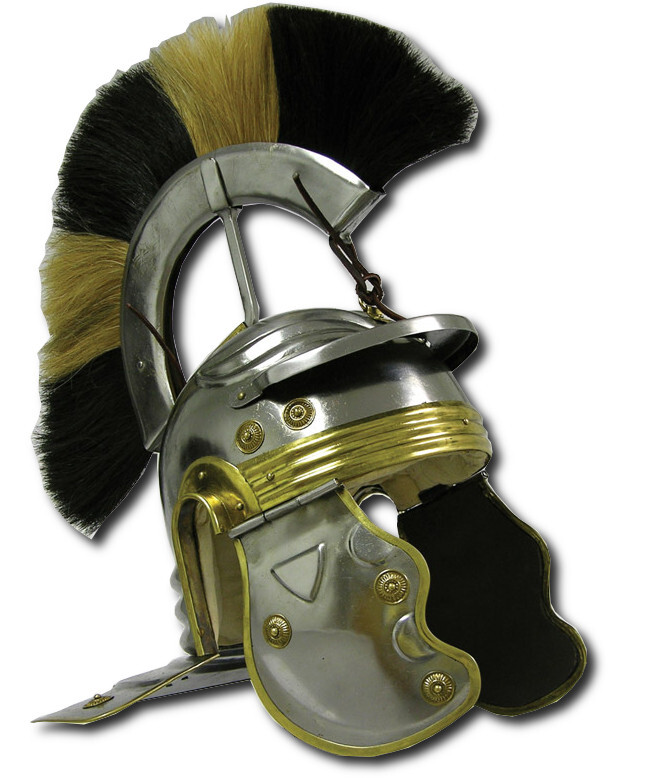Roman Gallic Helmet - Black/Yellow Crest