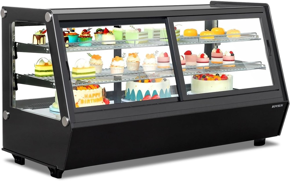 7.1 Cu.Ft Refrigerated Display Case Commercial Pie Cake Showcase Cabinet 3 Layer