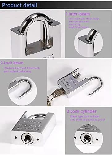 Security Chain Lock,Bike Lock, Premium Case-Hardened Silver