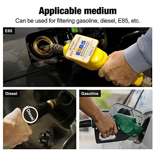 30 Micron Inline Fuel Filter with 6AN 8AN 10AN Adapter Universal 60MM