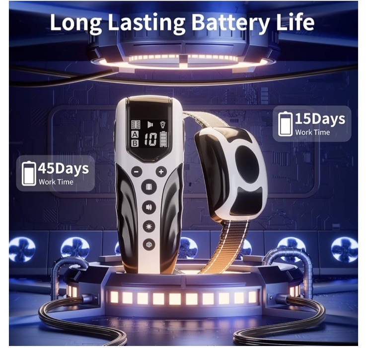 NO Shock Dog Training Collar, Beep&Vibration W/Remote 200Ft Rechargeable