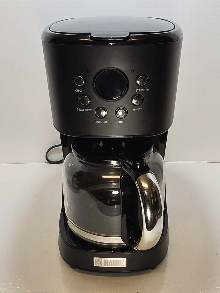 Haden Programmable 10 Cup Coffee Maker Black Glass Carafe EUC ☕✨