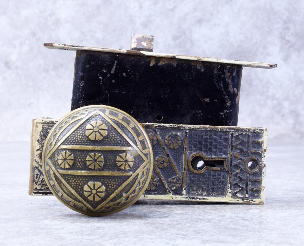 Antique Ornate Brass Door Knobs