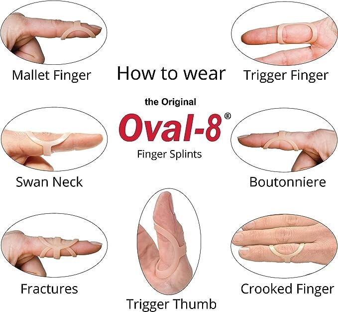 3-Point Products Oval-8 Finger Splint - Size 6
