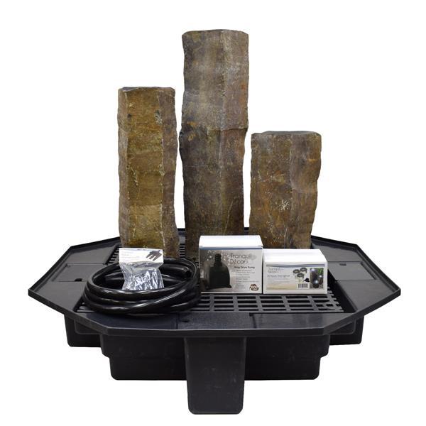 EasyPro Tall Polished Top Basalt 3-Pack Complete Fountain Kit HBR3CSL