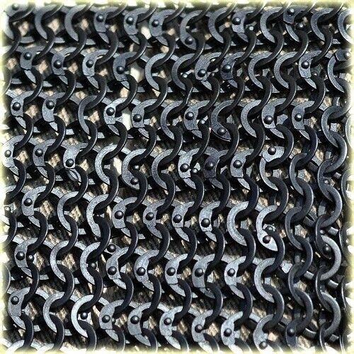 Flat Riveted With Flat Warser Chainmail shirt 9 mm Medium Size Half sleeve Huber