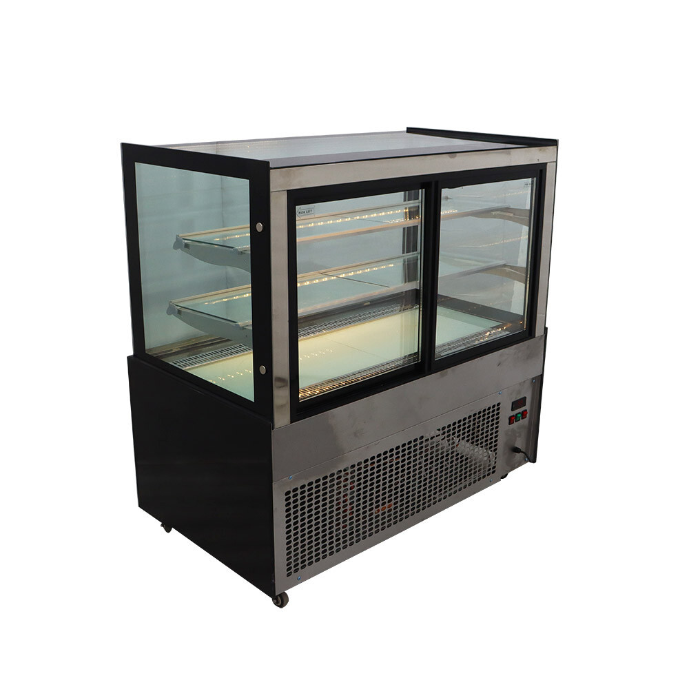 3 Layers Floor-standing Right Angle Cake refrigerated Display Cabinet 220V 385W