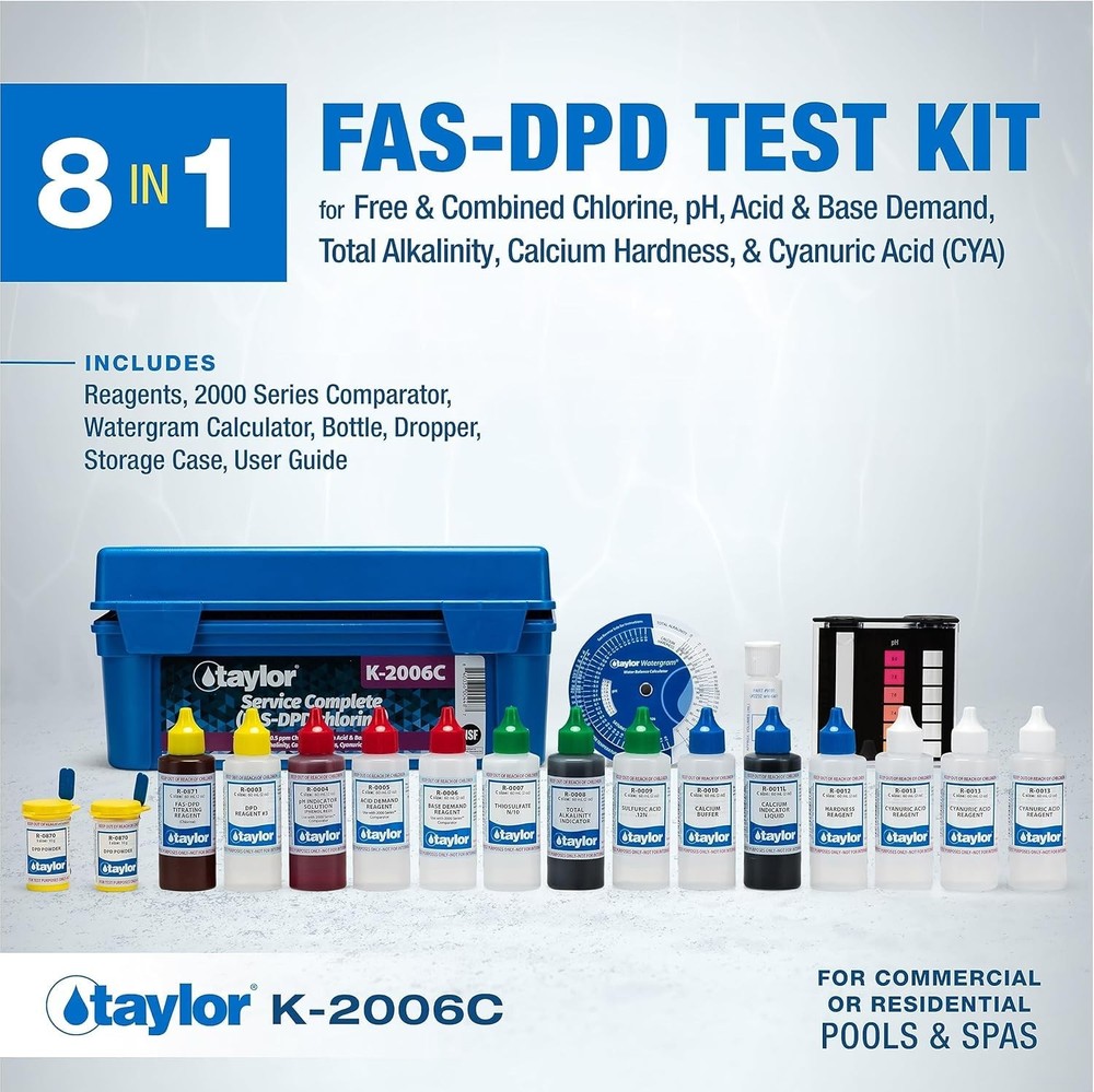 Service Complete Pool Water Test Kit K-2006C