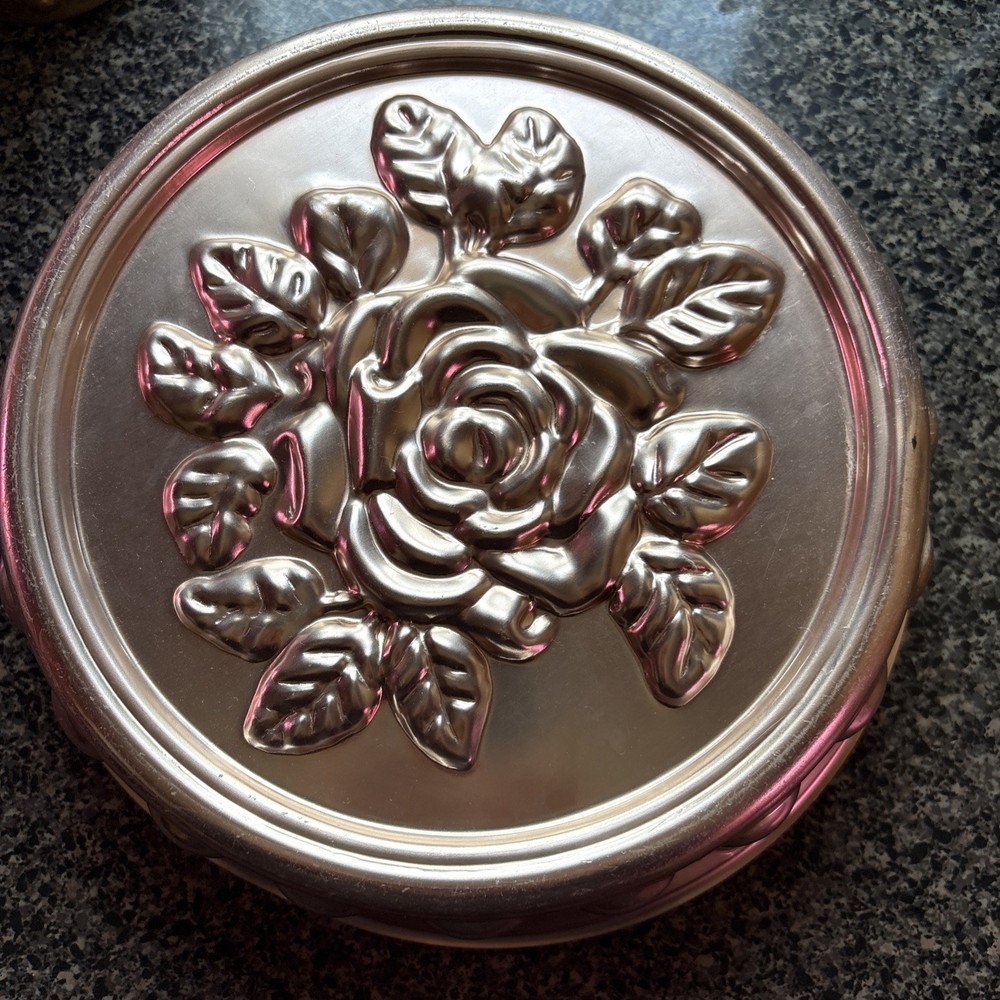 Vintage Rose Copper Mold Jello