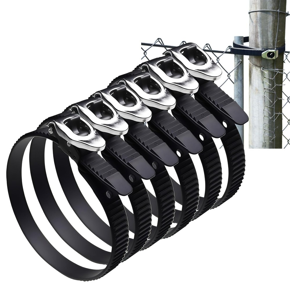 Heavy Duty Reusable Ratchet Zip Ties, 12 & 20 Inch Adjustable Locking Cable T...