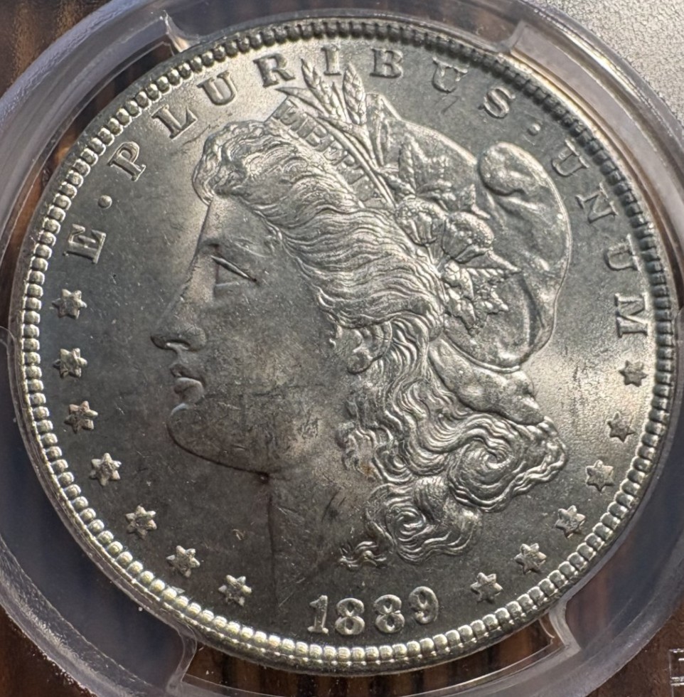 1889 P Morgan Silver Dollar - Super Nice Mint State Coin - PCGS MS63