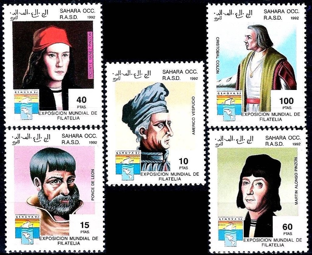 SAHARA 1992 COLUMBUS & SHIPS MNH NAVIGATORS
