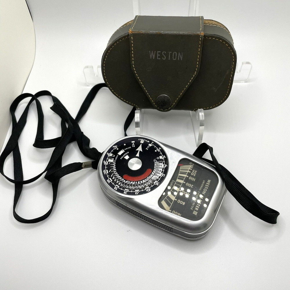 Vintage Weston Master Exposure Meter in case + Incident light adapter Works