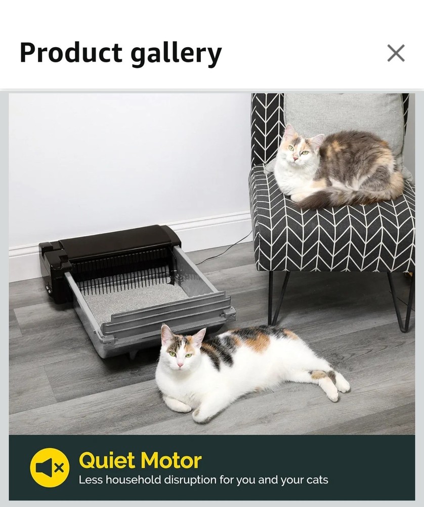 Self-Cleaning Cat Litter Box with Quiet Operation & Carbon Filter